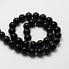 Natural Obsidian Beads Strands X-G-E329-8mm-37-2