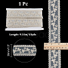 Polyester Hollow Embroidered Lace Trim OCOR-WH0079-13A-2