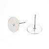 Tarnish Resistant 304 Stainless Steel Stud Earring Findings STAS-D448-088P-10mm-2