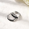 Brass Micro Pave Clear Cubic Zirconia Hoop Earrings EJEW-K276-11P-01-2