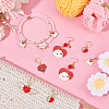 Valentine's Day Alloy Enamel Pendant Stitch Markers HJEW-AB00290-5