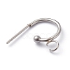 Non-Tarnish 304 Stainless Steel Half Hoop Earrings STAS-Z028-B02-P-3