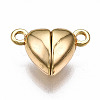 Brass Magnetic Clasps with Loops KK-N233-085-NF-1