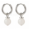 Natural White Jade Beads Earrings for Girl Women Gift EJEW-JE04607-03-1