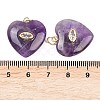 Natural Amethyst Pendants G-Z134-04E-3