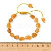 Natural Tourmaline & Brass Beads Braided Bead Bracelets BJEW-JB13938-4