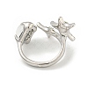 Star Zinc Alloy Rhinestone Open Cuff Ring RJEW-Z048-02P-02-3