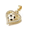 Brass Micro Pave Clear Cubic Zirconia Pendants KK-A303-23D-G-2