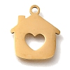 201 Stainless Steel Pendants STAS-R136-14G-1