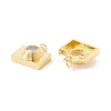 Brass Micro Pave Clear Cubic Zirconia Pendants X-ZIRC-P098-12G-2