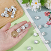 40Pcs Printed Round Silicone Focal Beads SIL-OC0001-24D-3