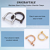 4Pcs 4 Colors 304 Stainless Steel D-Ring Anchor Shackle Clasps STAS-UN0039-07-4