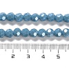 Electroplate Opaque Glass Beads Strands EGLA-A035-P6mm-A19-4