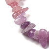 Natural Rose Quartz & Madagascar Rose Quartz & Amethyst Beads Strands G-L610-A08-B01-3