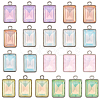 28Pcs 7 Colors Alloy Glass Pendants FIND-SC0015-31P-1