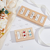 2Pcs 2 Styles Rectangle 5-Slot Bamboo & 3-Slot Wood Ring Display Tray Stands RDIS-HY0001-02A-5