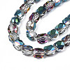 Electroplate Transparent Glass Beads Strands EGLA-N002-13-B01-3