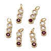 Brass Cubic Zirconia Pendants X-ZIRC-C024-15G-2