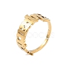 Ion Plating(IP) 304 Stainless Steel Constellation Open Cuff Ring for Women RJEW-C097-01G-01-1