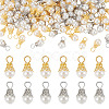 100Pcs 2 Colors Round Imitation Pearl Acrylic Pendants PALLOY-TA00292-2