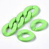 Opaque Spray Painted Acrylic Linking Rings OACR-R249-03-4