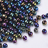 Plated 3/0 Glass Seed Beads SEED-Q025-2mm-B05-2