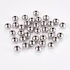 Tarnish Resistant 304 Stainless Steel Smooth Round Beads STAS-M006-01A-1