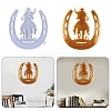 DIY Horseshoe with Cowboy Wall Decoration Silhouette Silicone Molds DIY-I099-54-1