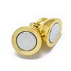 Rack Plating Brass Magnetic Clasps with Loops KK-F801-03A-G-3