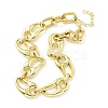 Acrylic Chunky Coffee Bean Link Chain Necklaces NJEW-D313-01C-2