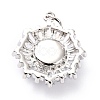 Brass Micro Pave Cubic Zirconia Pendants ZIRC-O044-21B-P-3