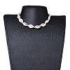 Cowrie Shell Choker Necklaces X-NJEW-JN02388-01-6