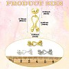 6Pcs 3 Colors Zinc Alloy S-Hook Clasps FIND-CJ0005-10-2