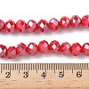 Electroplate Opaque Solid Color Glass Beads Strands EGLA-XCP0001-21-4