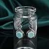 Hexagon Natural Flower Amazonite Dangle Earrings EJEW-K298-01P-13-3
