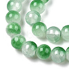Crackle Baking Paint Imitation Jade Glass Beads Strands X1-DGLA-T003-8mm-07-2