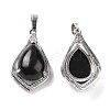 Natural Obsidian Pendants G-H283-04P-18-2