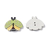 2-Hole Spray Painted Wooden Buttons BUTT-H001-01-4