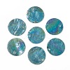 AB Color Plated Capiz Shell Pendants X-SSHEL-T008-01A-1