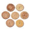 Handmade Reed Cane/Rattan Woven Beads WOVE-Q075-04-1