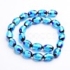 Handmade Silver Foil Glass Oval Beads FOIL-I004-C-01-2