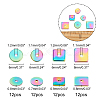 48 Pcs 4 Styles PVD Vacuum Plating 304 Stainless Steel Spacer Beads STAS-UN0022-36-5