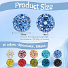 Olycraft 100Pcs 10 Colors Polymer Clay Pave Rhinestone Beads RB-OC0001-07-2