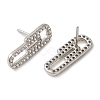 Rack Plating Brass Stud Earrings EJEW-C102-31P-2