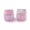 UV Plating Rainbow Iridescent Acrylic Beads PACR-C009-03E-2