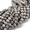 Natural Map Stone Beads Strands G-P075-15-4mm-1