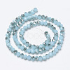 Electroplate Glass Beads Strands EGLA-A034-J4mm-E01-2