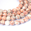 Natural Red Netstone Round Bead Strands X-G-E334-10mm-06-1