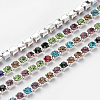 Brass Rhinestone Strass Chains CHC-Q004-03-1
