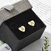 Rack Plating Brass Micro Pave Clear Cubic Zirconia Stud Earrings EJEW-K299-01G-A-1